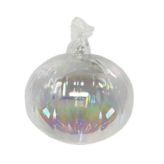 Clear Iridescent Glass Christmas Ornament {3}