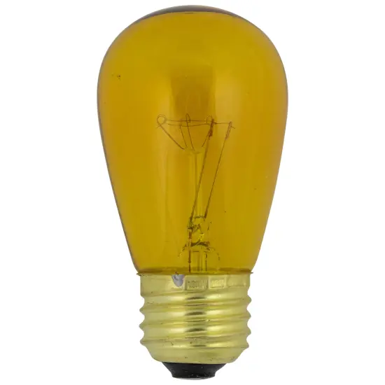 Northlight Incandescent S14 Transparent Edison Style Christmas Replacement Bulbs - Yellow - Pack of 25 {4}