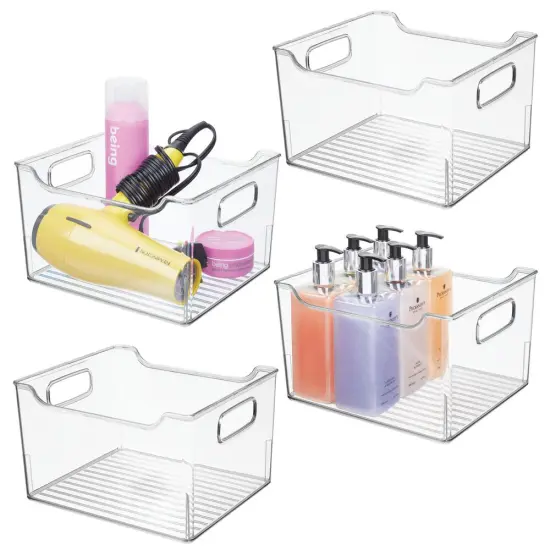 mDesign Plastic Bathroom Vanity Storage Organizer Bin, Handles {1}