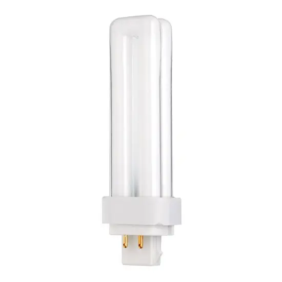 Satco S6736 18W Double Tube 4-Pin G24Q-2 Plug-In base 4100K fluorescent bulb {1}