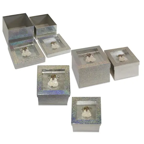 Value Pack of Hologram Gift Box Set with Decorative Angel Sequin Applique/P {1}