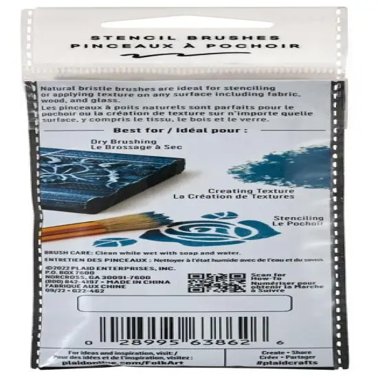 FolkArt Short Handle Stencil Brush Set 7/Pkg {2}