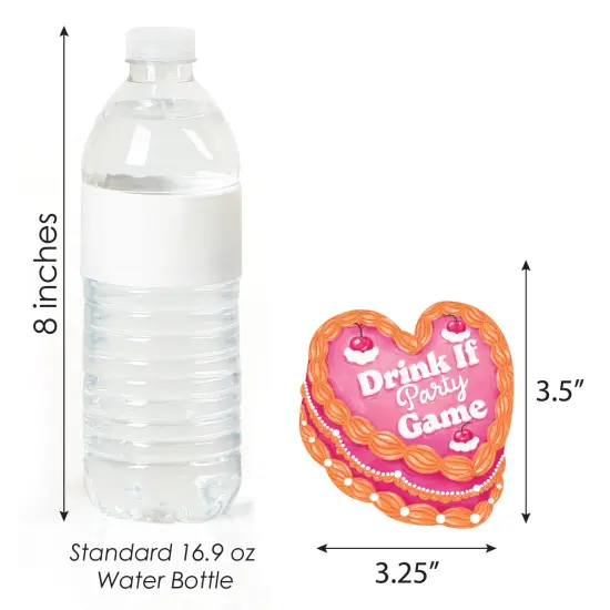 Big Dot of Happiness Drink If Game - Hot Girl Bday - Vintage Cake Birthday Party Game - 24 Count {4}