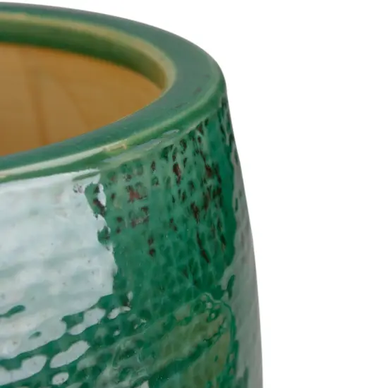 Napa Home & Garden Set of 3 Green and White Textured Planter Set 10.5" {5}