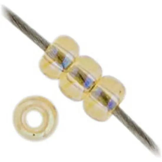 Miyuki 250g Transparent Round Seed Beads, 11/0 Lt Topaz AB #251 {2}