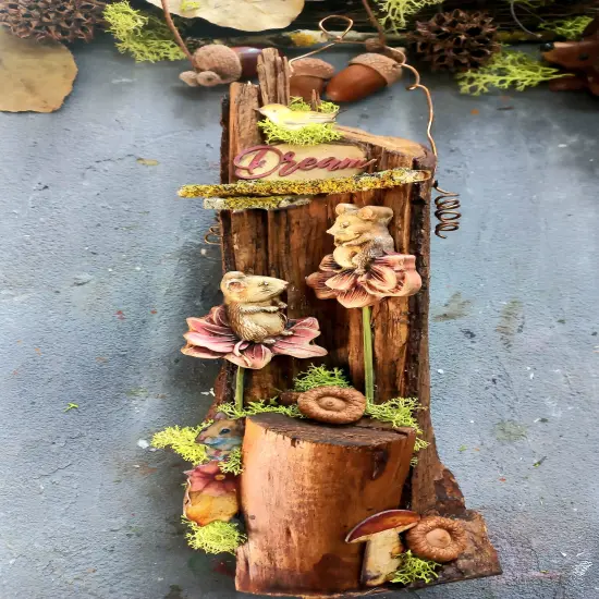 Stamperia Soft Maxi Mould A4-Woodland Oval Plates {1}