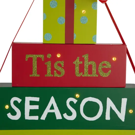 Northlight Lighted "Tis The Season To Be Jolly" Christmas Decoration - 11.75" Green {6}