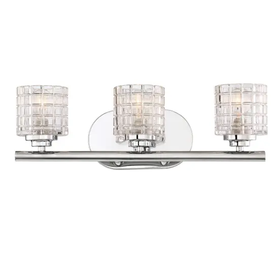 Votive 3-Light Wall Mounted Vanity & Wall Light Fixture in Polished Nickel Finish {1}