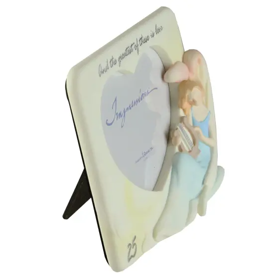 Roman 25th Wedding Anniversary Picture Frame - for 4" x 6" Photo - 8" White {3}