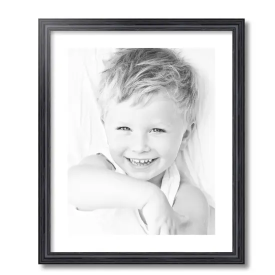 ArtToFrames 19x23" Matted Picture Frame with 15x19" Single Mat Photo Opening Framed in 1.25" Black and 2" Mat (FWM-4083-19x23) {4}