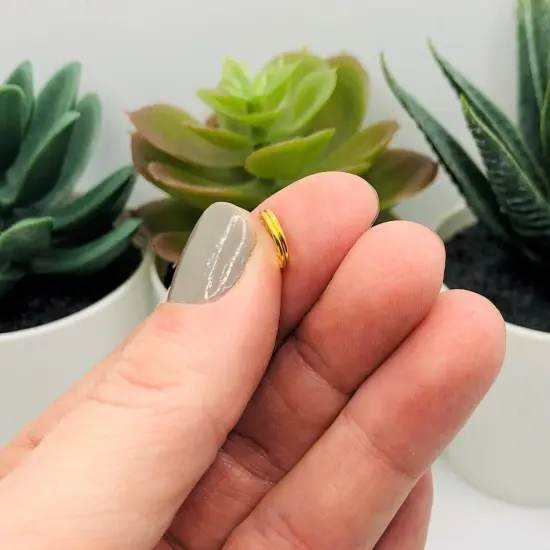 100 , 500 or 1,000 Pieces: 8 mm Gold Split Double Jump Rings {4}