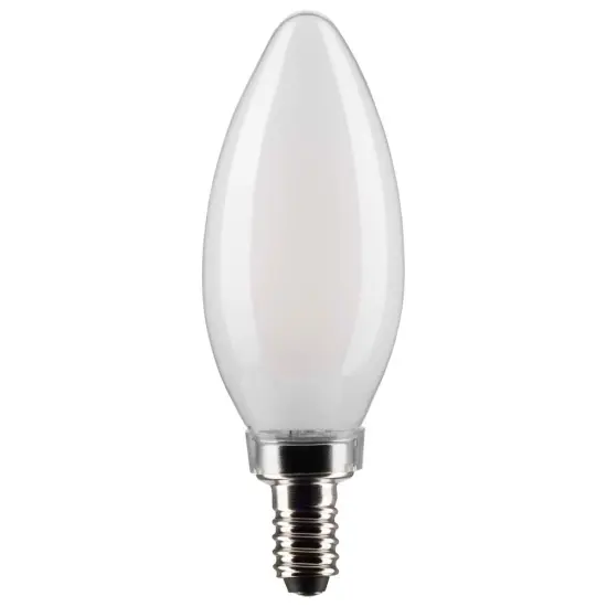 Satco 4w B11 LED 3000K Candelabra Base Frosted Dimmable - 40w equiv Warm White {1}