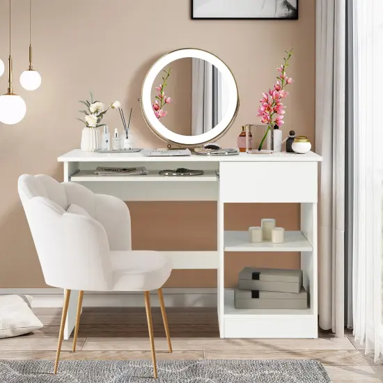 Costway Computer Desk Home Office Workstation Study Laptop Table w/Keyboard Tray Drawer {3}