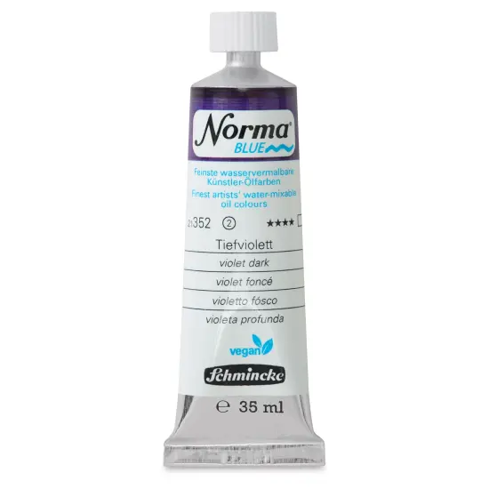 Schmincke Norma Blue Water-Mixable Oil Paint - Violet Dark, 35 ml {1}