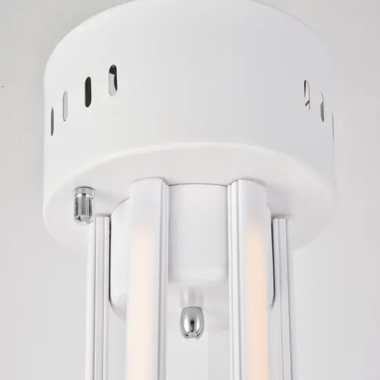 Dahlia 3 light in White Flush mount {4}