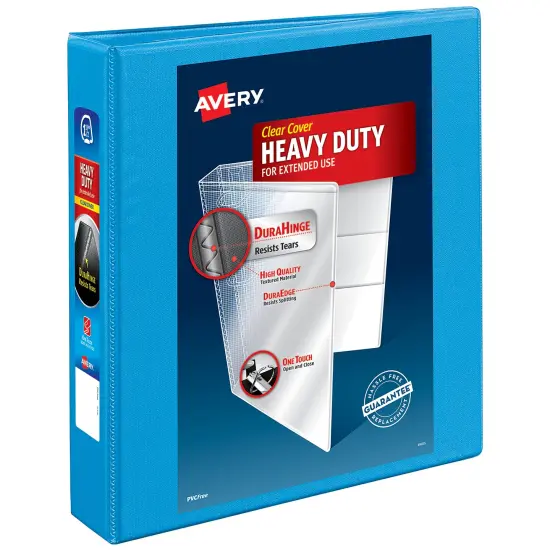 Avery Nonstick Heavy-Duty View Binder, 1.5" One Touch Slant Rings, 1 Light Blue Binder (05401) {1}