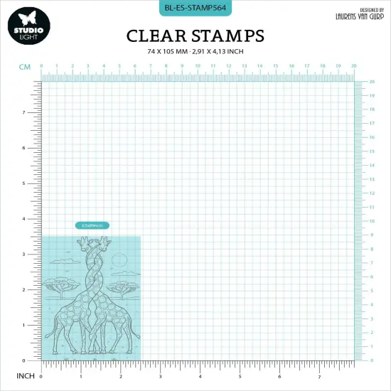 Studio Light Clear Stamp By Laurens-Nr. 564, Twisted Giraffes {4}
