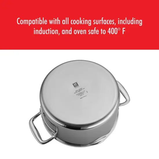 ZWILLING Clad CFX 6-qt Stainless Steel Ceramic Nonstick Dutch Oven {6}