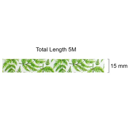 Wrapables Beautiful Scenery Washi Masking Tape Tropical Ferns {3}