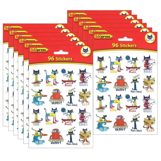 Pete the Cat&reg; Stickers, 1", 96 Per Pack, 12 Packs {1}