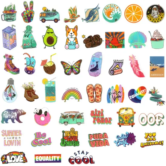 Wrapables Waterproof Vinyl Stickers for Water Bottles, Laptop, Phones, Skateboards, Decals for Teens, 100pcs Wedding {9}