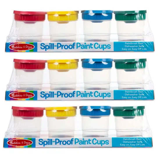 Spill-Proof Paint Cups, 4 Per Set, 3 Sets {1}