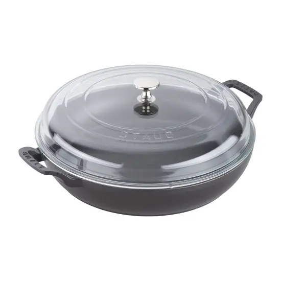 STAUB Cast Iron 3.5-qt Braiser with Glass Lid {3}