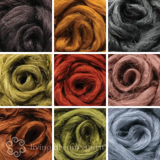 Flax/Linen - Beautifully Dyed Vivid Colors, Combed Top Roving for Spinning, Blending, Felting, Weaving. {3}