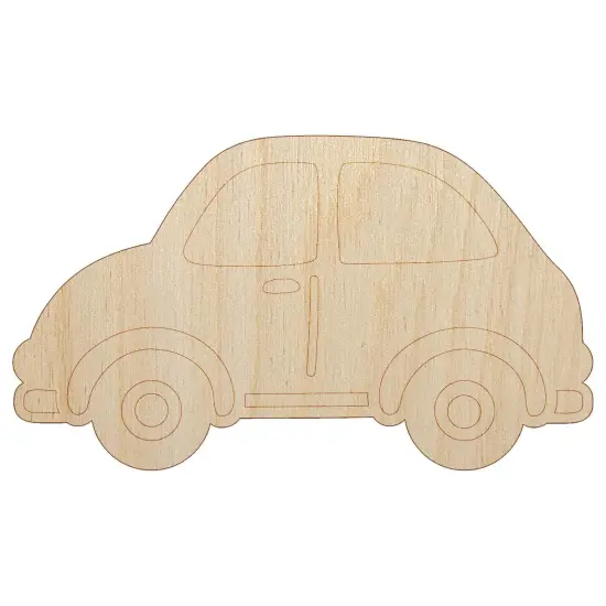Cute Car Unfinished Wood Shape Piece Cutout for DIY Craft Projects {7}