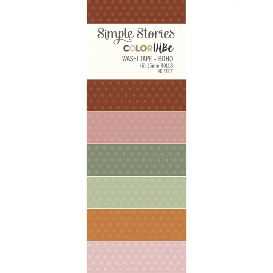 Simple Stories Color Vibe Washi Tape 6/Pkg-Boho {1}