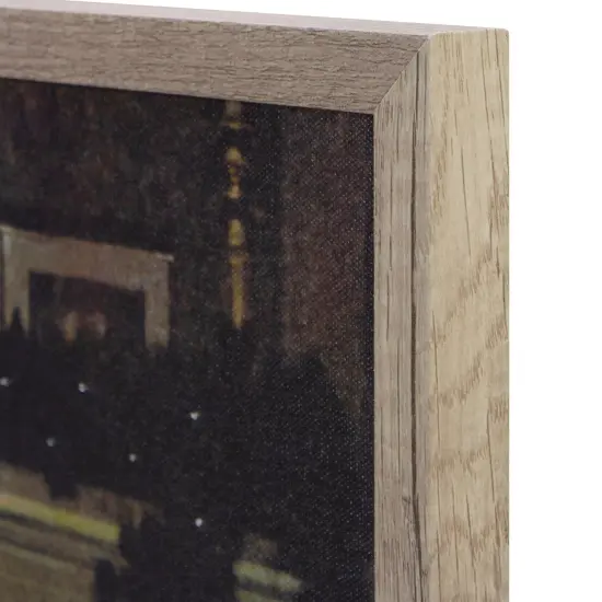 Northlight 19" Lighted Norman Rockwell 'Is He Coming?' Christmas Wall Art Black {5}