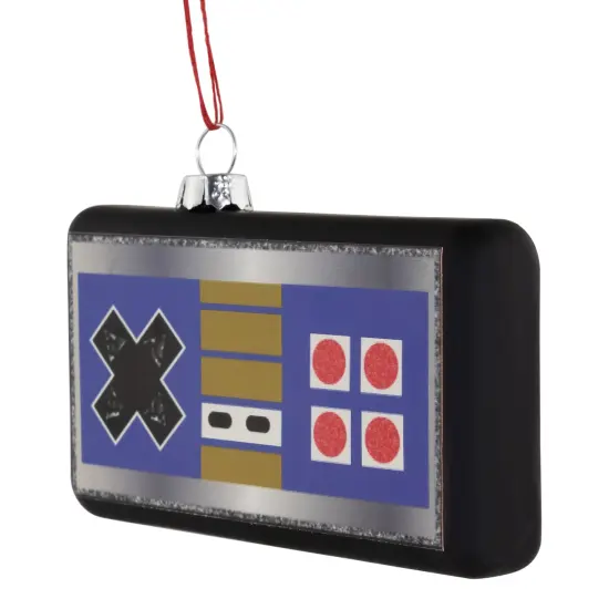 Northlight Retro Game Controller Glass Christmas Ornament - 4.25" - Multicolor Black {5}