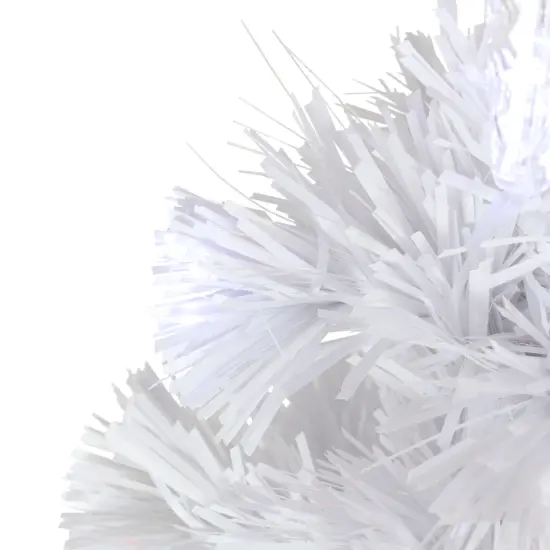 Northlight Pre-Lit Medium Color Changing Fiber Optic Artificial Christmas Tree - 3' - White {4}