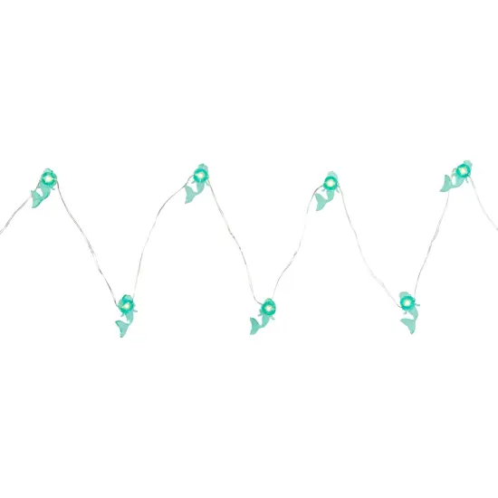 Northlight LED Mermaid Fairy Lights - Warm White - 2.75' Silver Wire - 10ct Green {3}