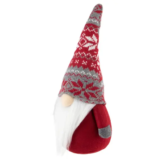 Northlight Standing Gnome with Nordic Hat Christmas Decoration - 12" - Red and Gray {7}
