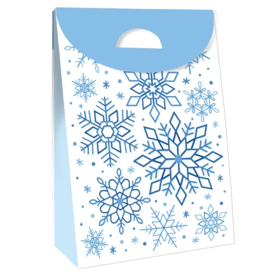 Big Dot of Happiness Blue Snowflakes - Winter Holiday Gift Favor Bags - Party Goodie Boxes - Set of 12 {4}
