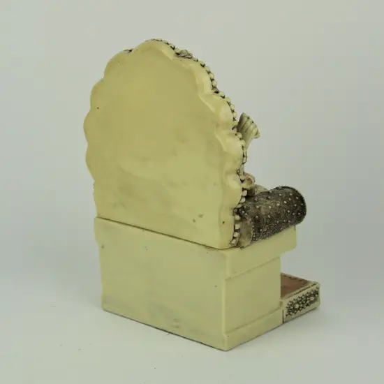 Lord Ganesha Sitting On Throne Reading Secret Scripture Statue {4}