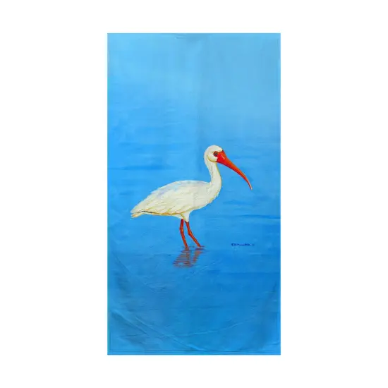 Betsy Drake Posing White Ibis Beach Towel Multicolor {1}