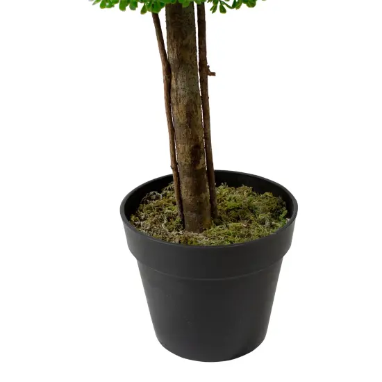 Northlight 60" Triple Sphere Artificial Boxwood Topiary Potted Plant Green {5}