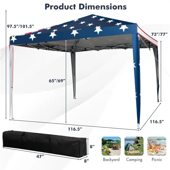 10 x 10 Feet Pop-up Canopy Tent Gazebo Canopy for Outdoor {5}