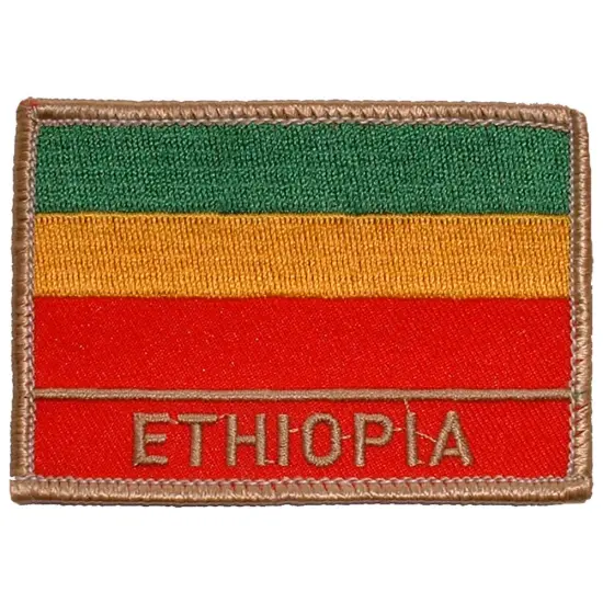 Ethiopia Flag Patch 2 1/2" x 3 1/2" {1}