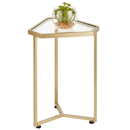 mDesign Triangle Inlay Top Accent Table {1}