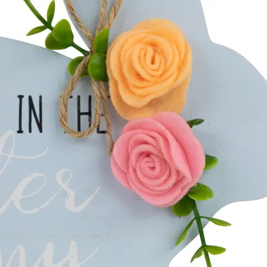 Northlight Floral Bunnies Wooden Easter Signs - 7.75" - Set of 4 Multi {7}