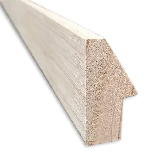 Hardwood Wedge Wood Framed Magnetic Board Hardwood Whitewash {3}