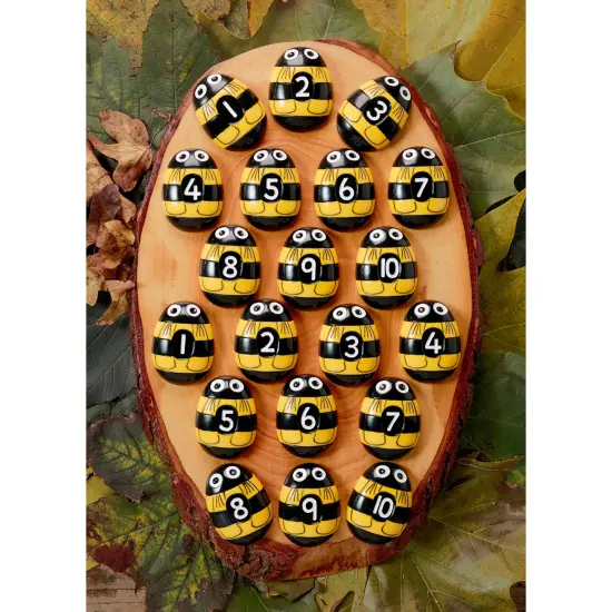 Honey Bee Number Stones, Set of 20 {3}