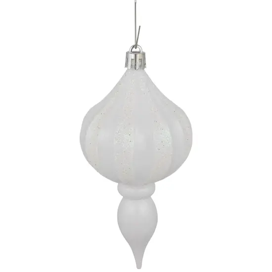 Northlight 8ct White Shatterproof Finial Christmas Ornaments, 4.75" {4}