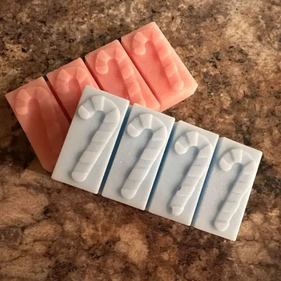 Candy Cane Wax Melt Snap Bar Silicone Mold {4}