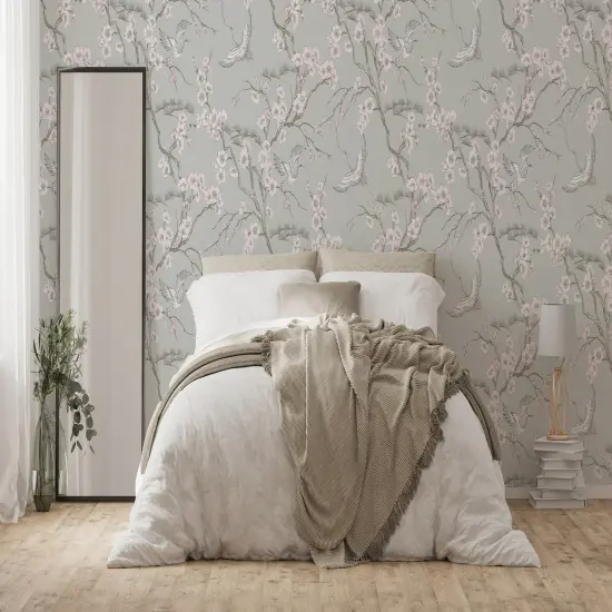 Transform Heron Grey Peel and Stick Wallpaper {1}