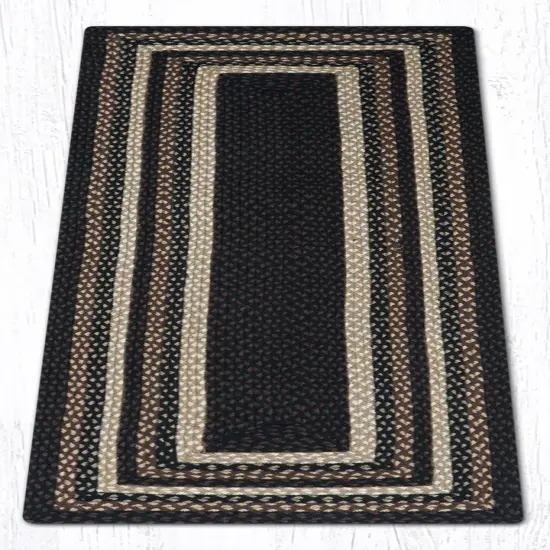 Earth Rugs RC-313 Mocha / Frappuccino Rectangle Braided Rug 2 Feet X 6 Feet {1}