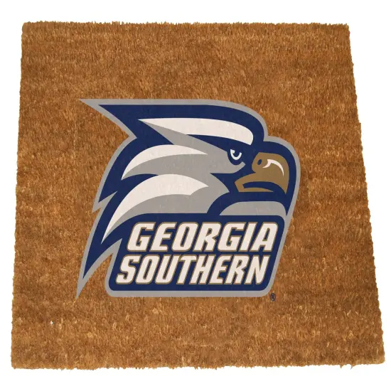 The Memory Company NCAA Georgia Southern Eagles Logo Rectangular Coir Door Mat 29.5" x 19.5" Brown {1}